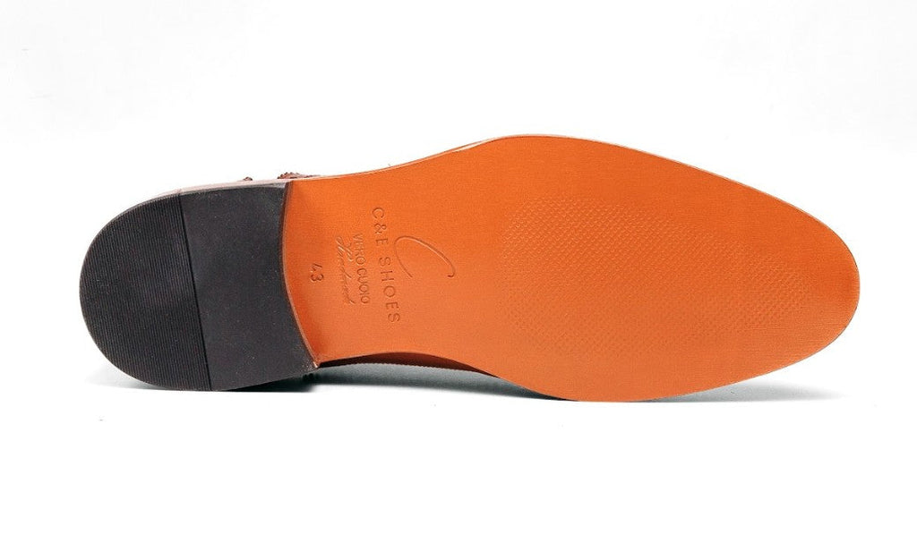 C Collection Calfskin Oxford - Cognac