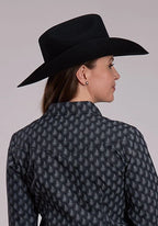 Roper 3270 Paisley (Black/Grey) - Women's Western Shirt