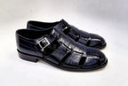 C Collection Crocodile Sandal - Blue