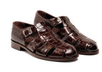 C Collection Crocodile Sandal - Brown