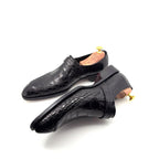 Maurice Sargeant Alligator Monkstrap - Black