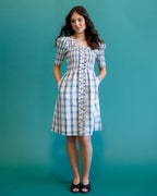 Oxford Plaid Fit and Flare Dress