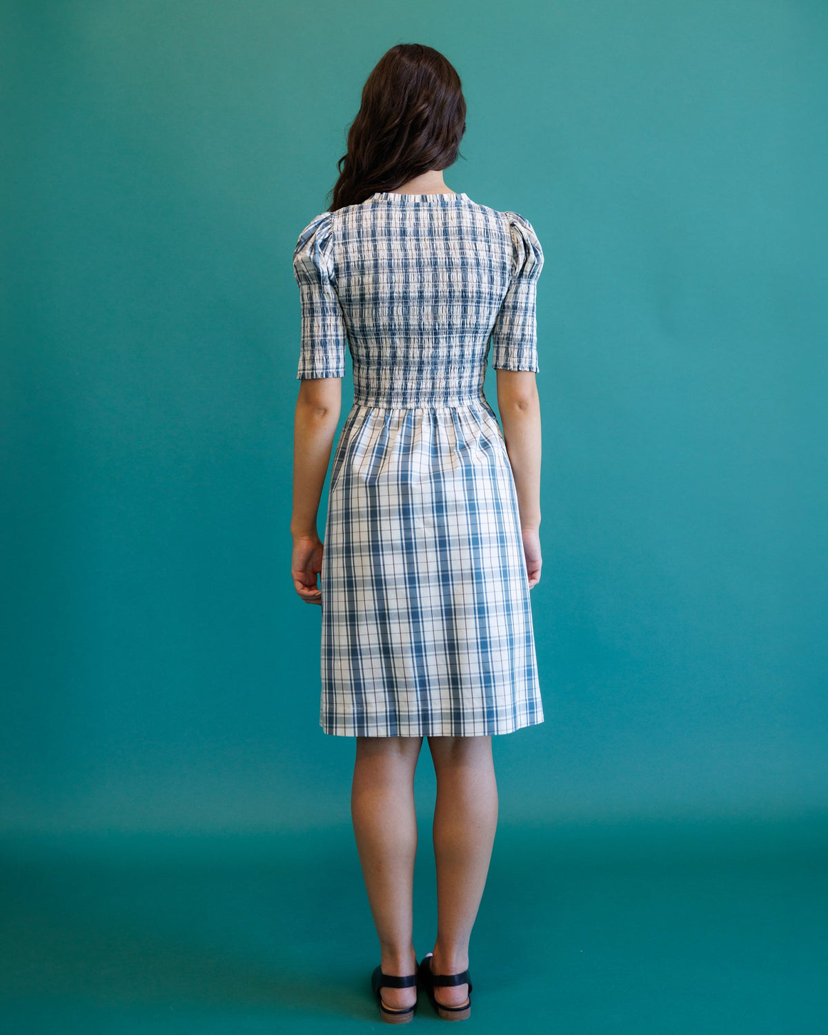 Oxford Plaid Fit and Flare Dress