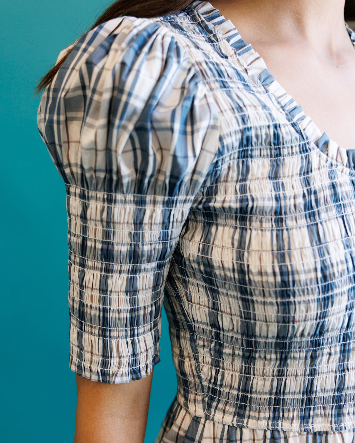 Oxford Plaid Fit and Flare Dress