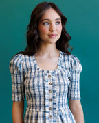 Oxford Plaid Fit and Flare Dress
