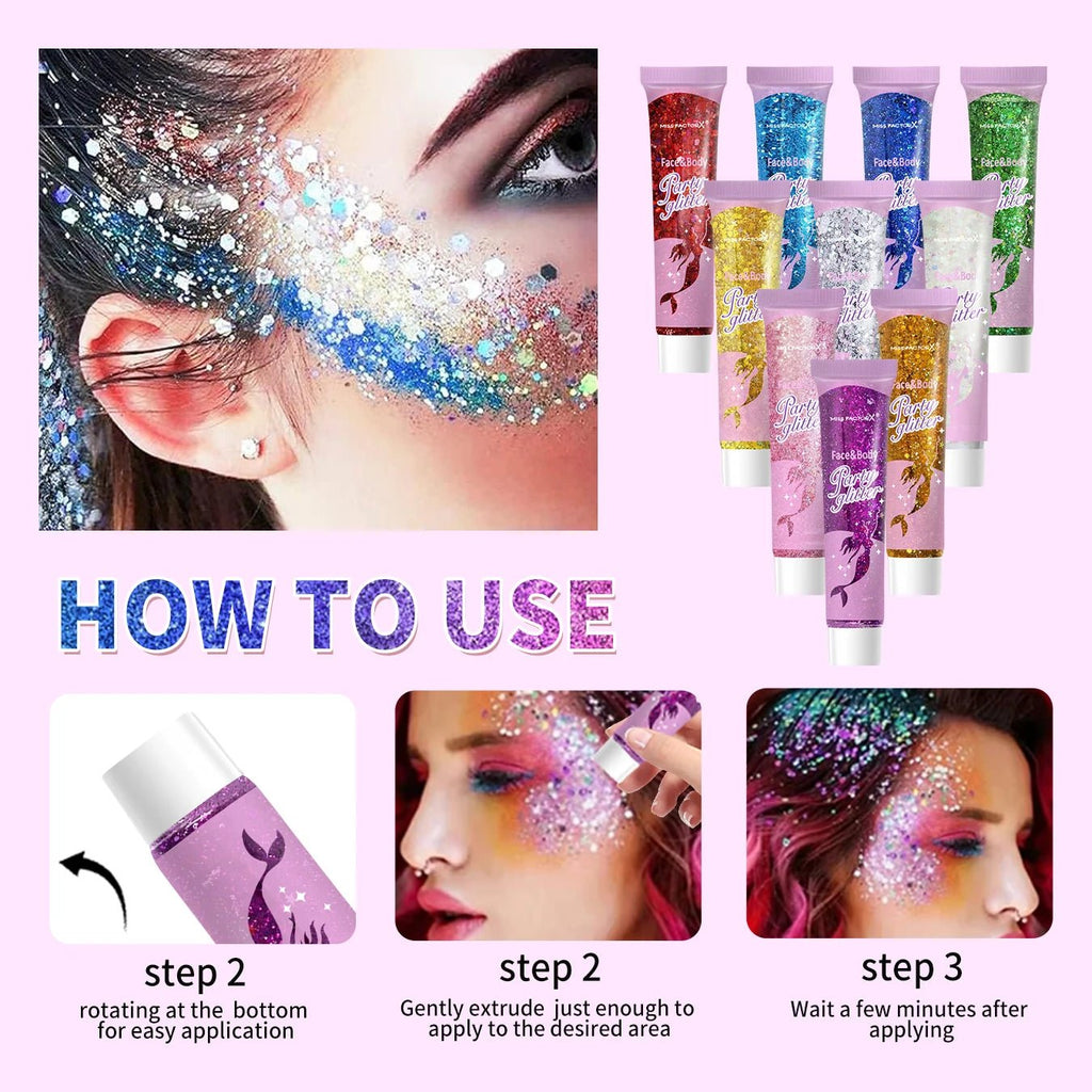 10 Piece Body Glitter Gel Set - Pendo Store