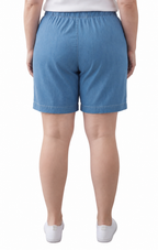 Women's Pull-On Denim and Twill Shorts — Stretch Waist No Zipper