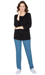 3/4 Sleeve Henley Top