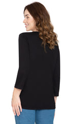 3/4 Sleeve Henley Top