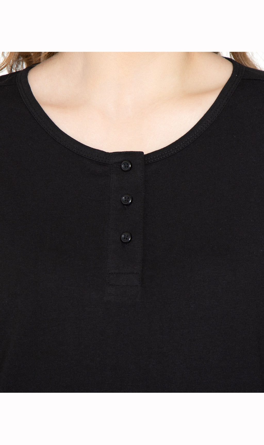 3/4 Sleeve Henley Top