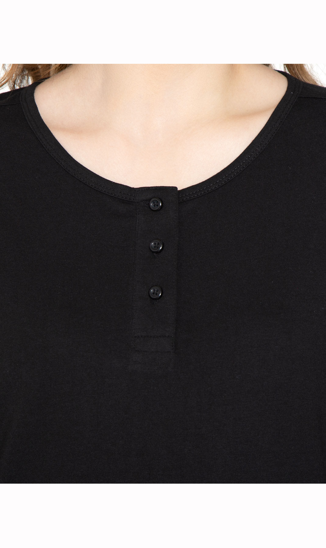 3/4 Sleeve Henley Top