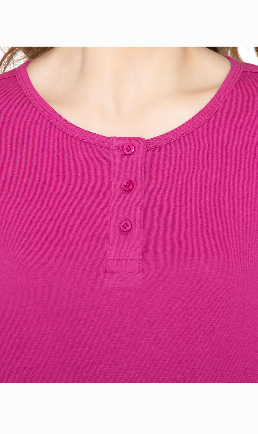 3/4 Sleeve Henley Top