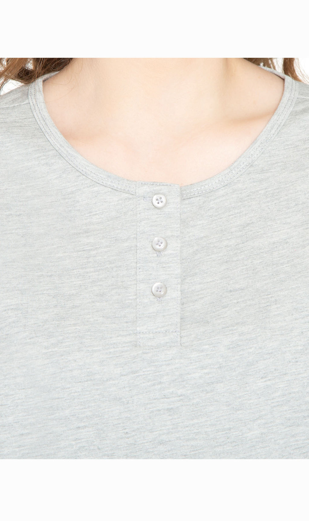 3/4 Sleeve Henley Top