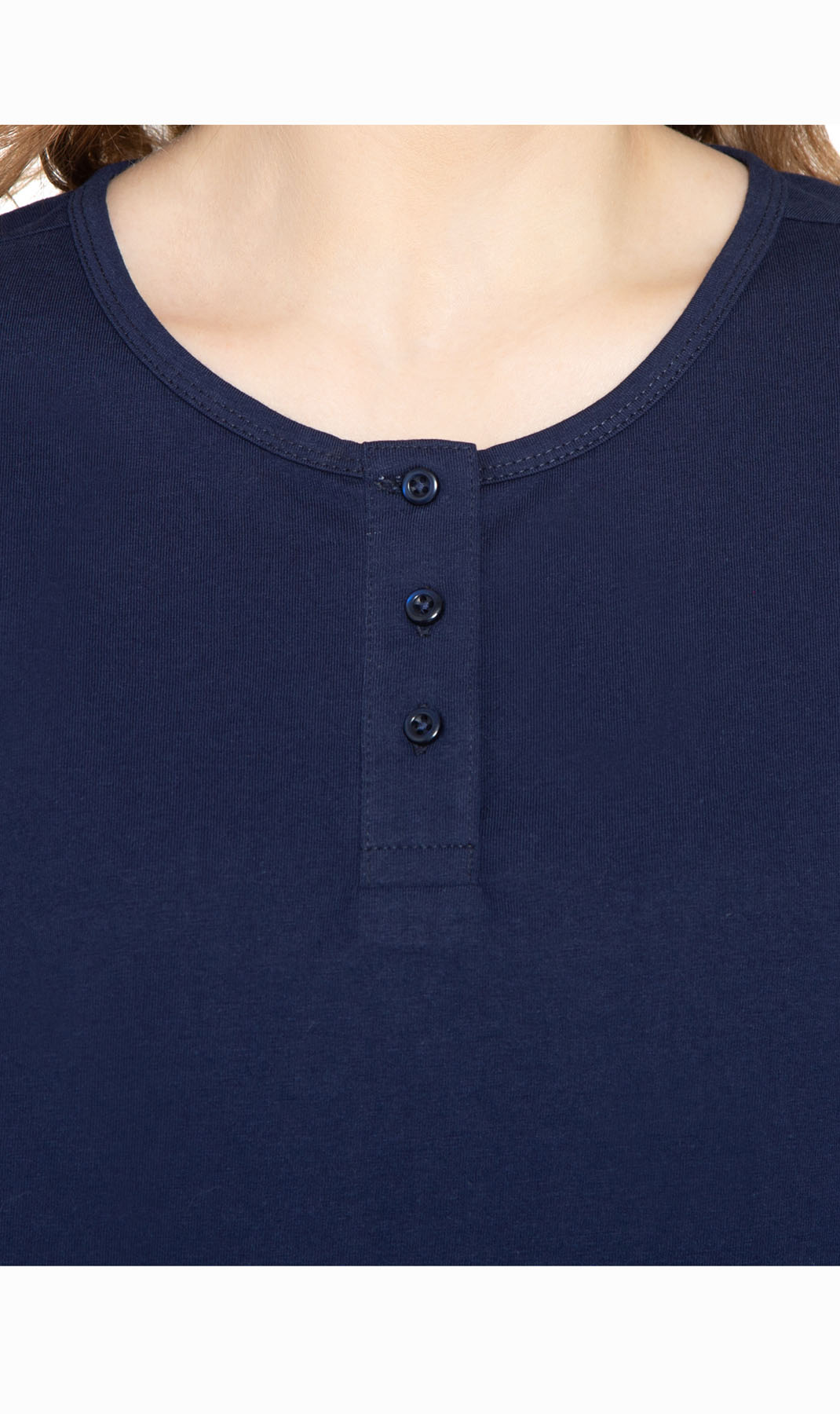 3/4 Sleeve Henley Top