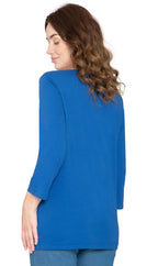 3/4 Sleeve Henley Top