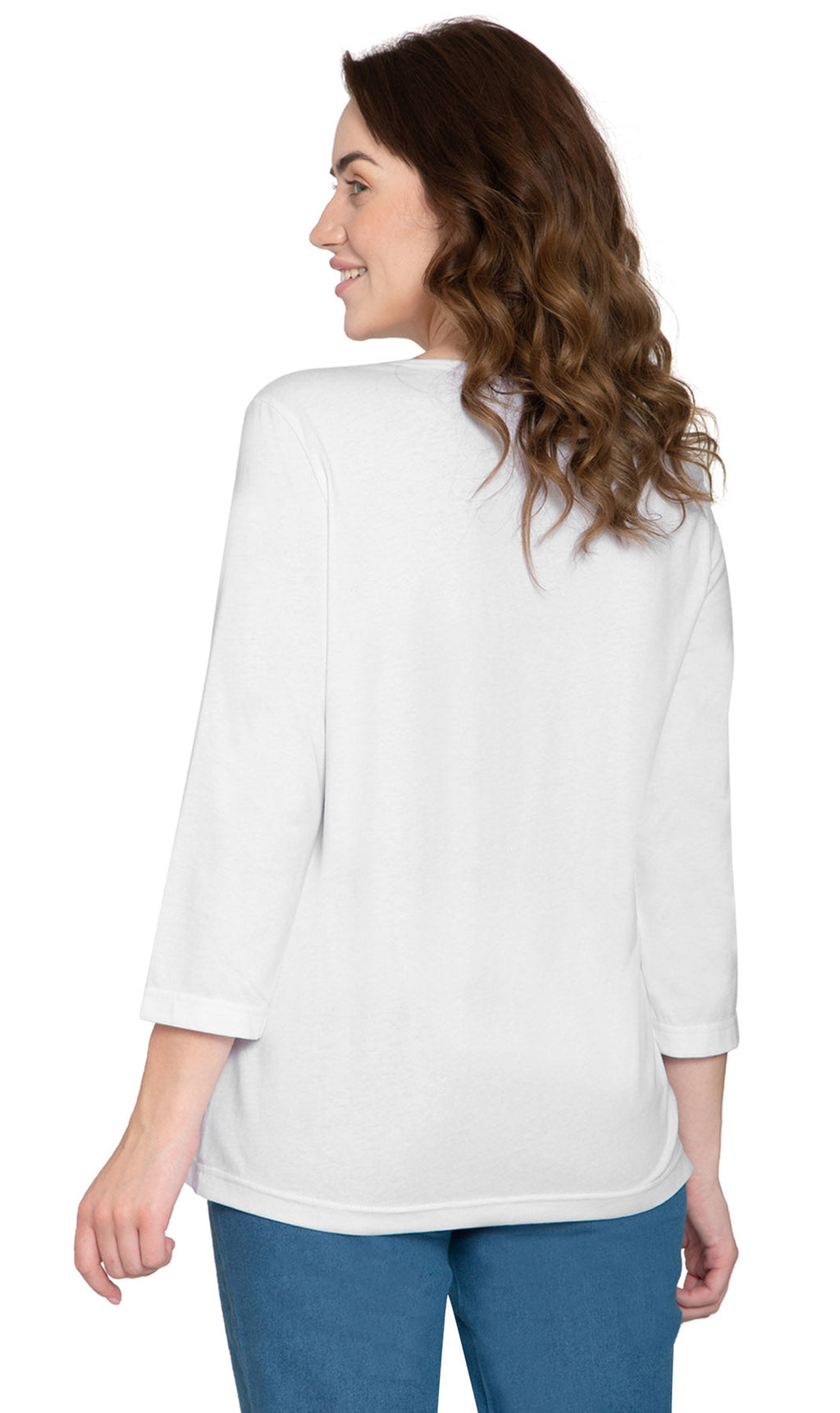 3/4 Sleeve Henley Top