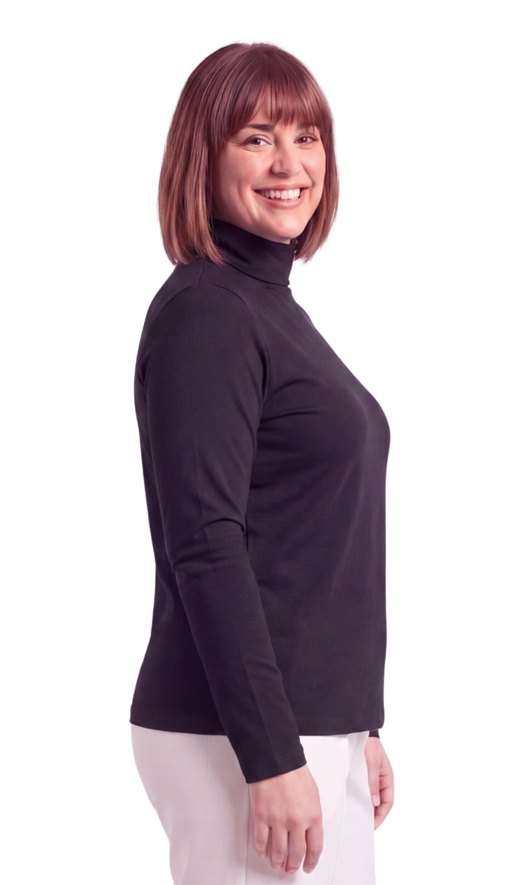 Women's Relaxed Fit Turtleneck Top