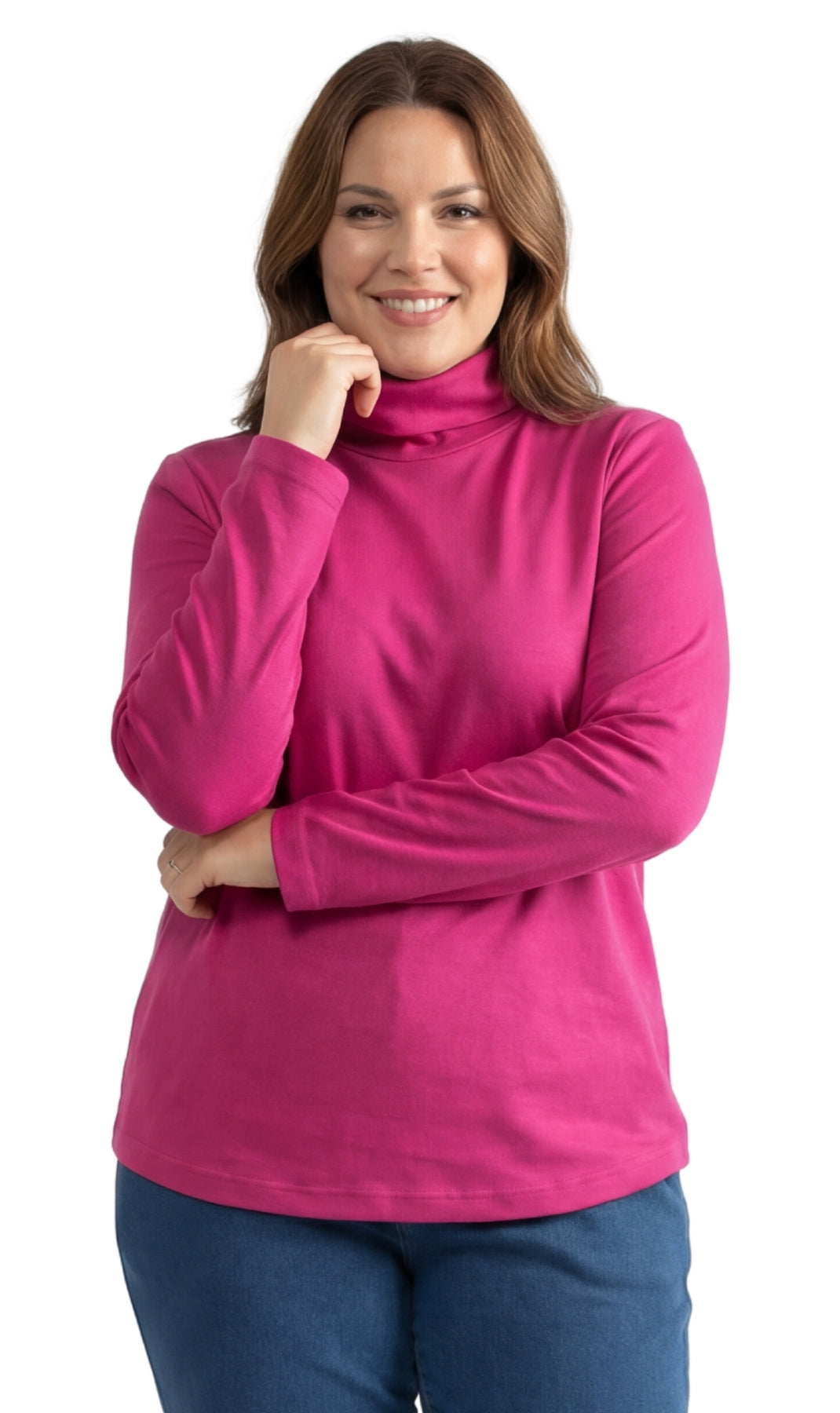 Women's Relaxed Fit Turtleneck Top