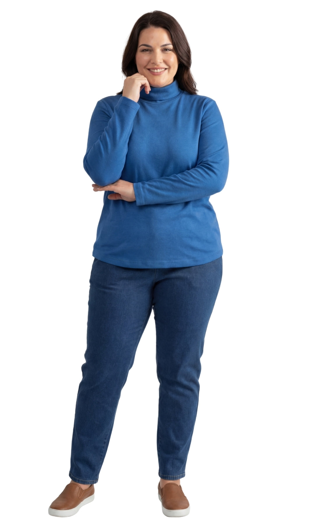 Women's Relaxed Fit Turtleneck Top