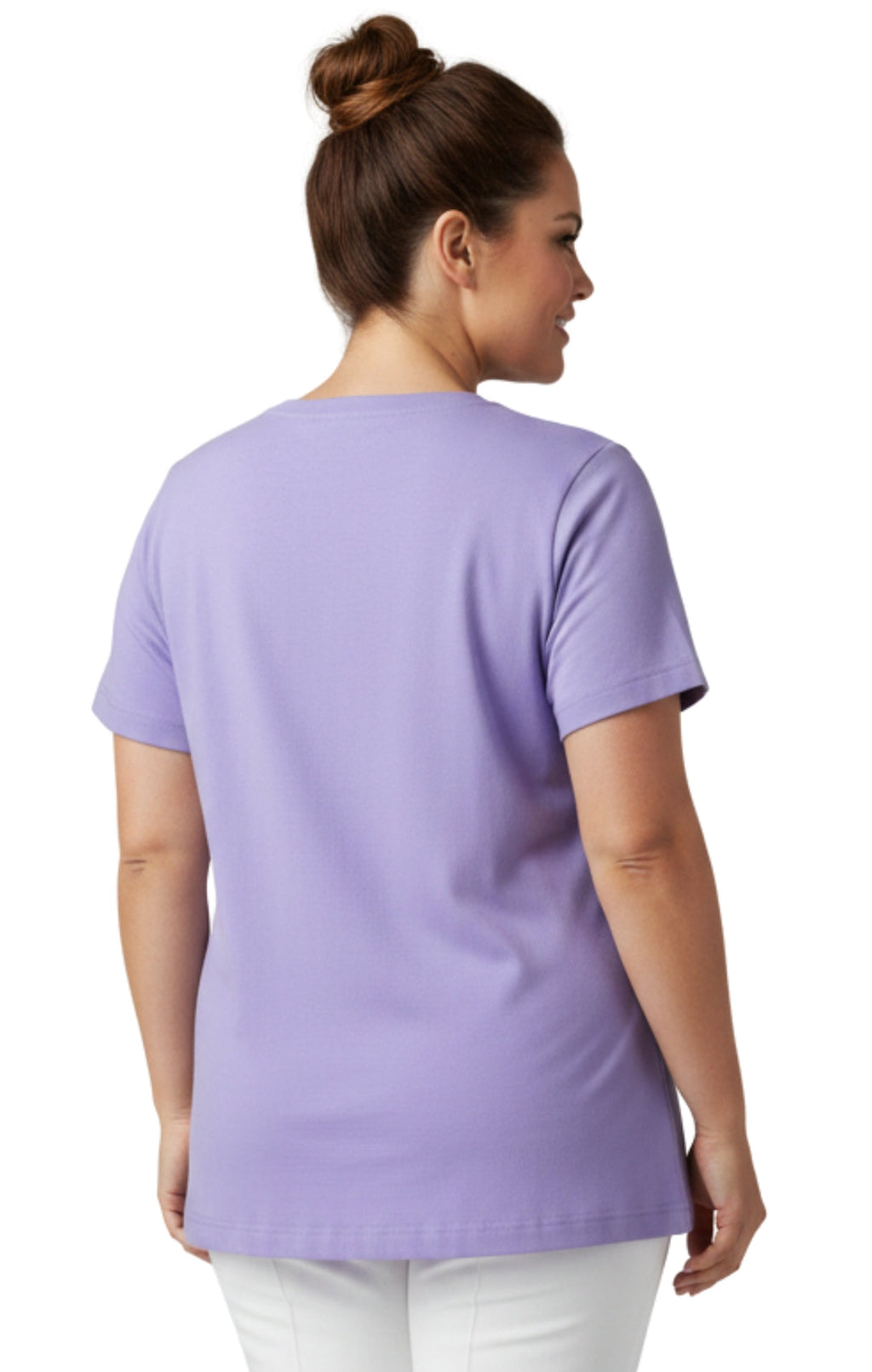Scalloped Neckline Embellished Tee