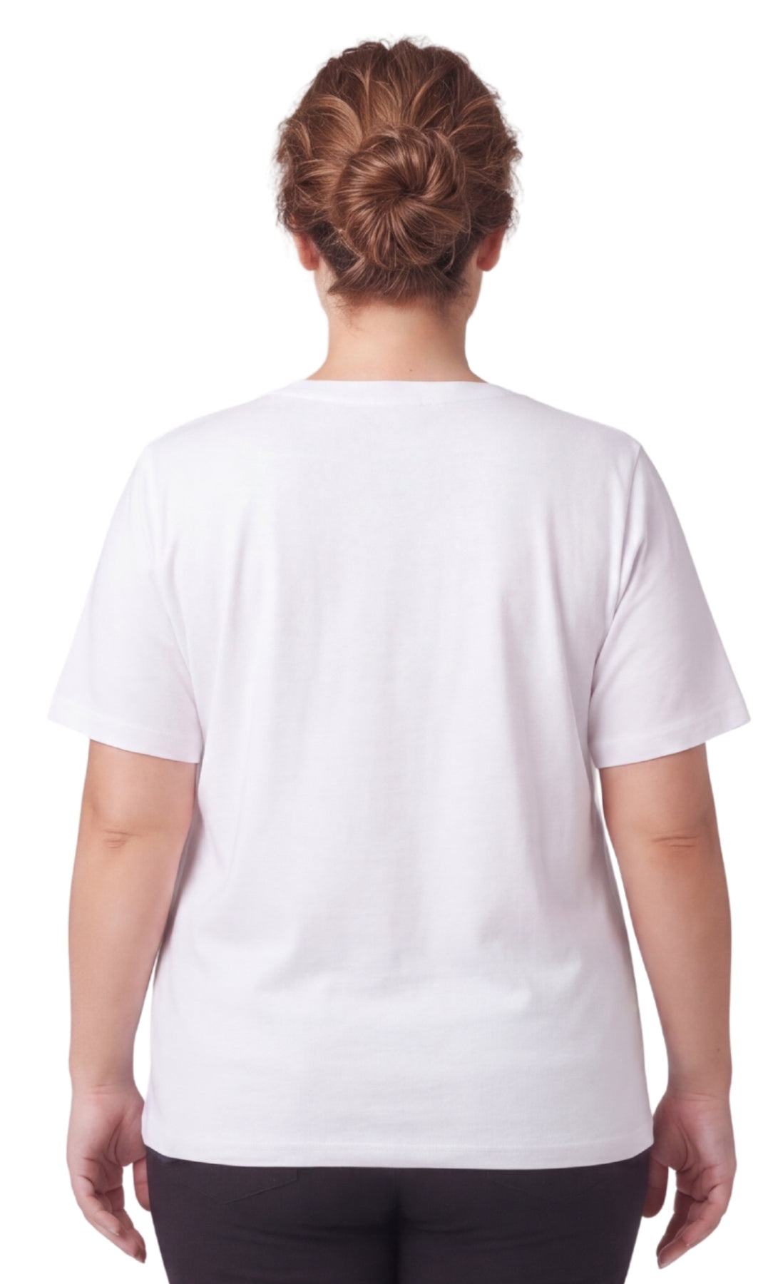 Scalloped Neckline Embellished Tee