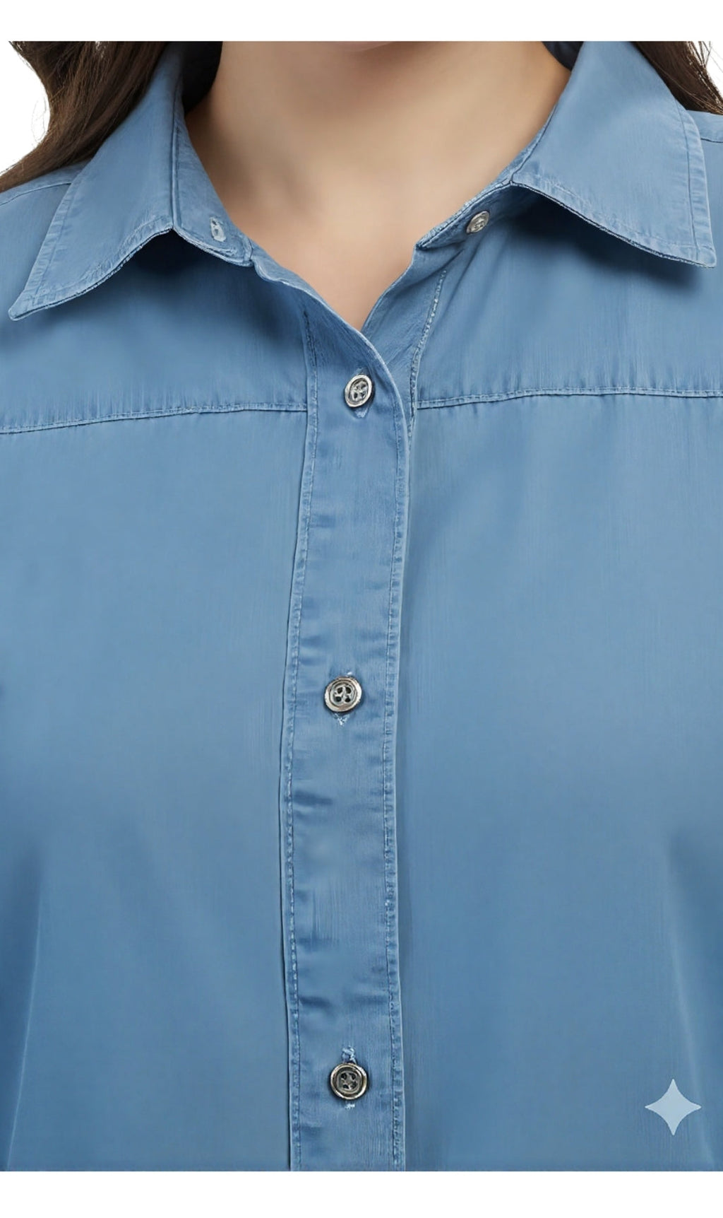 Long Sleeve Denim Tunic Top