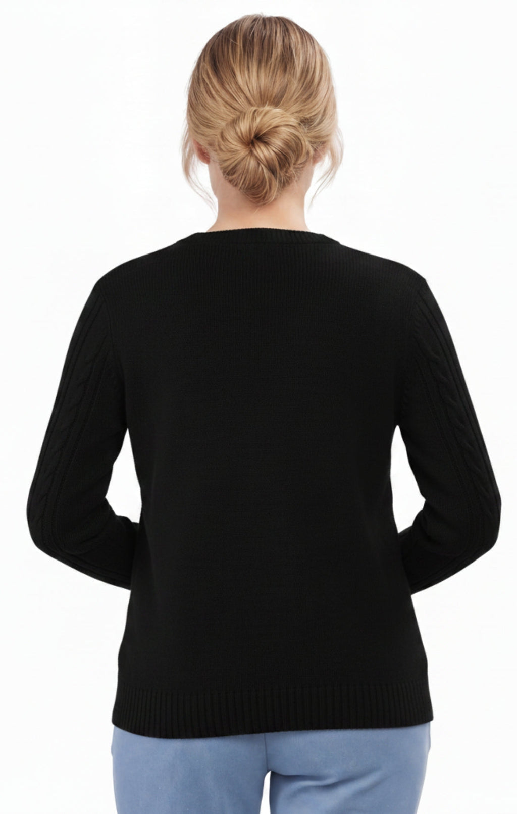 Cable Knit Button Front Cardigan