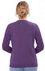 Cable Knit Button Front Cardigan