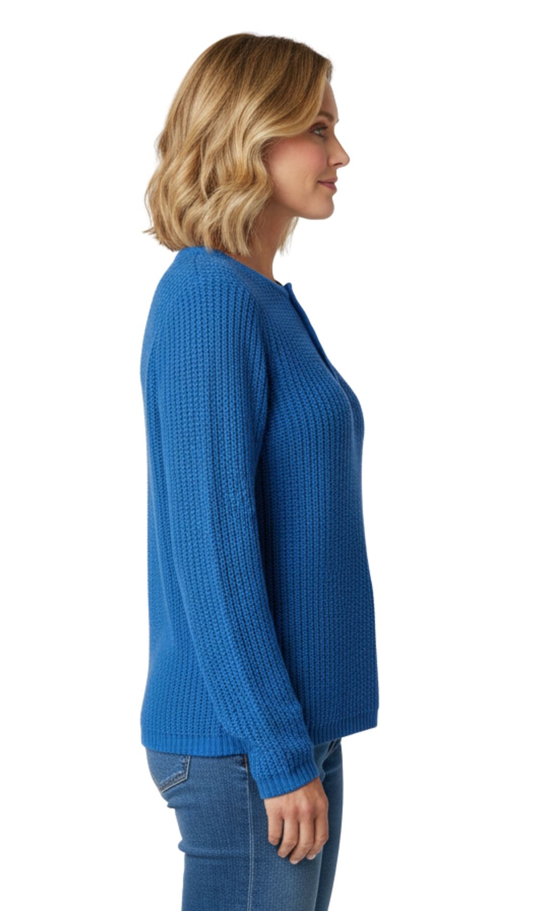 Long Sleeve Shaker Knit Henley Sweater