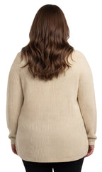 Long Sleeve Shaker Knit Henley Sweater
