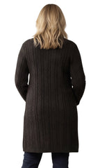 Cable Knit Longline Duster Cardigan