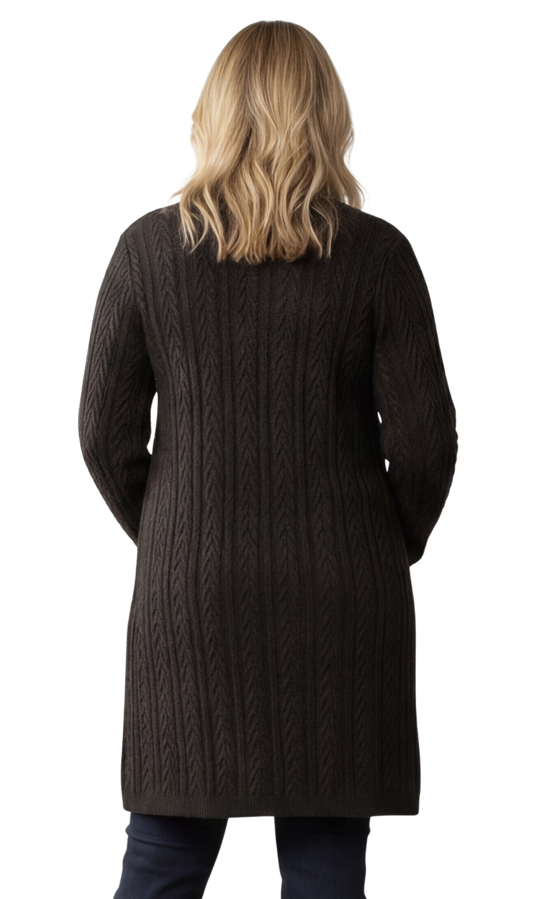 Cable Knit Longline Duster Cardigan