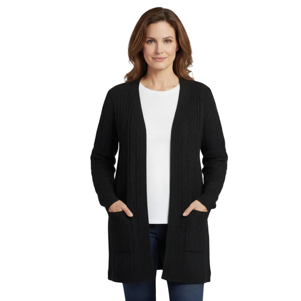 Cable Knit Longline Duster Cardigan