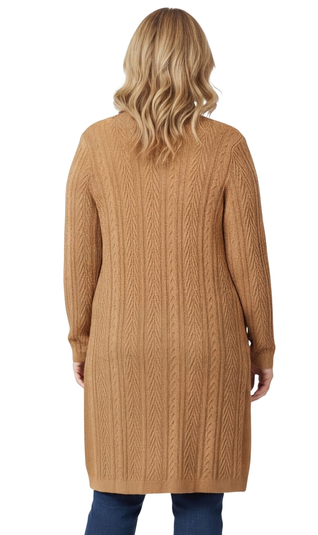 Cable Knit Longline Duster Cardigan