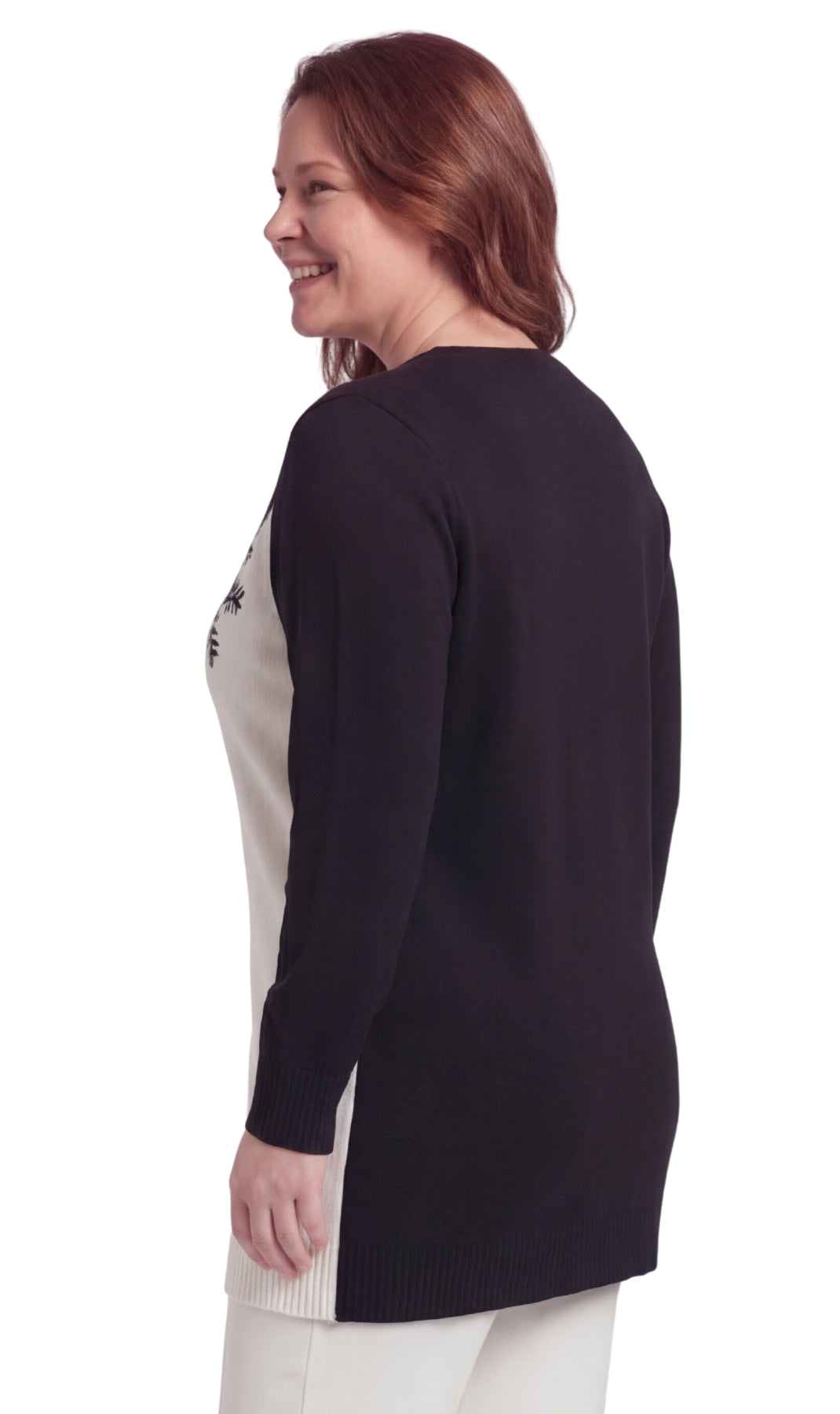 Snowflake Color Block Holiday Sweater