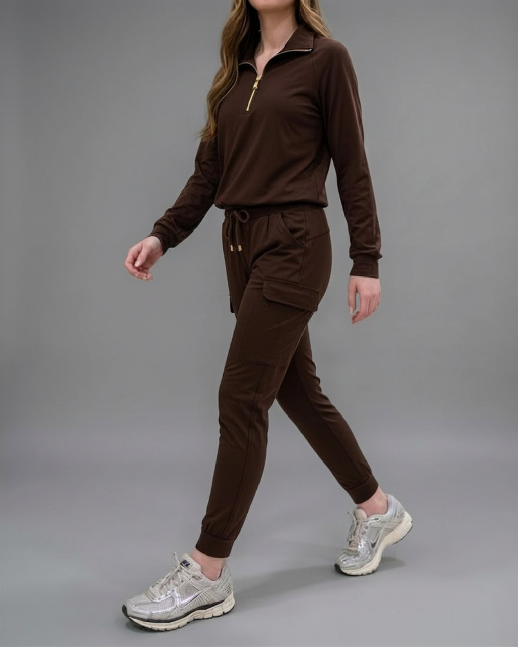 The Sculpt Cargo Joggers - Espresso