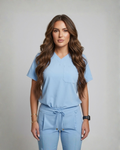 Women's Ceil Blue Low Waisted Scrub Joggers
