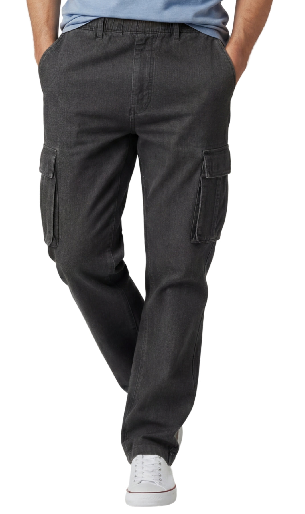 Pull-On Cargo Pocket Jeans