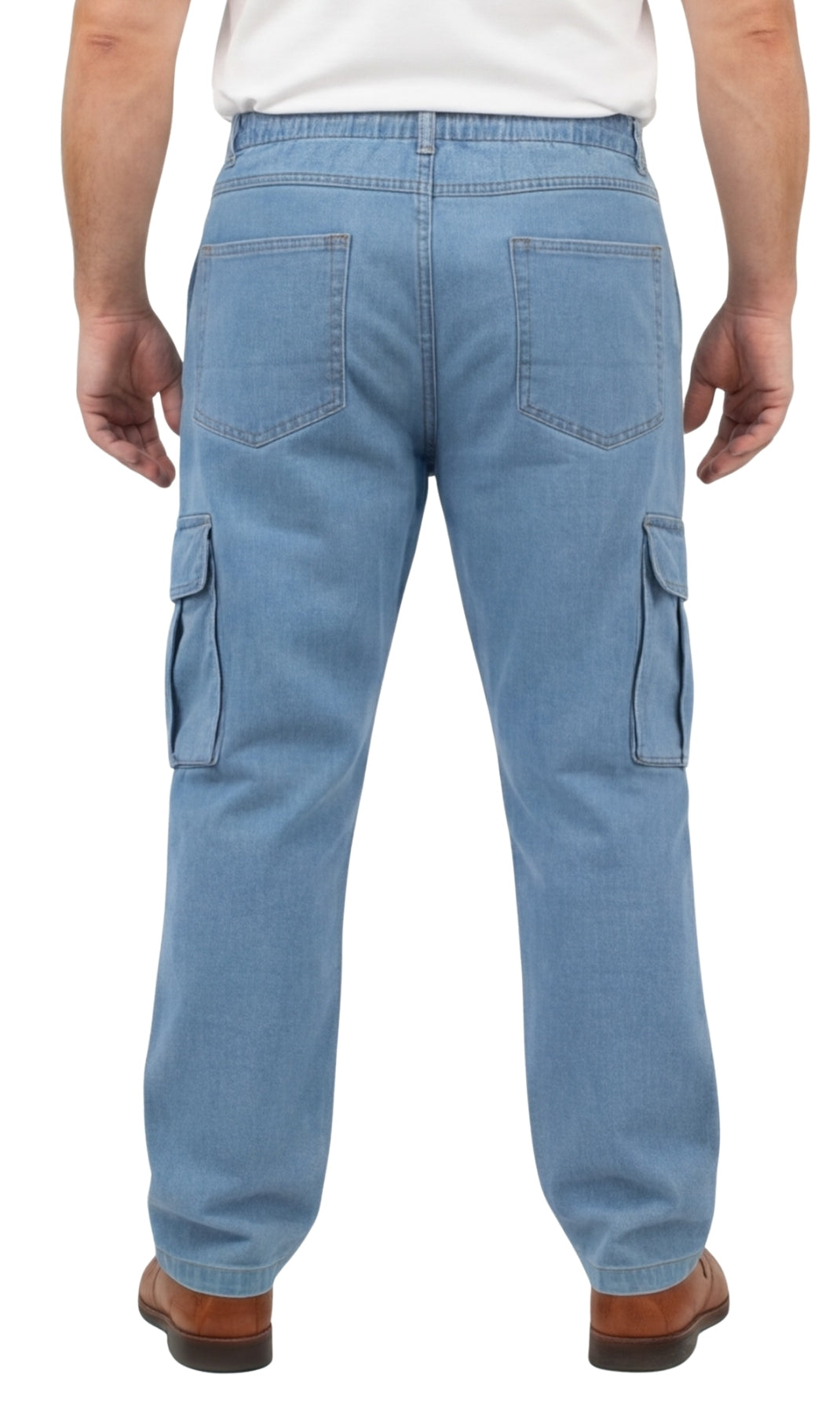 Pull-On Cargo Pocket Jeans