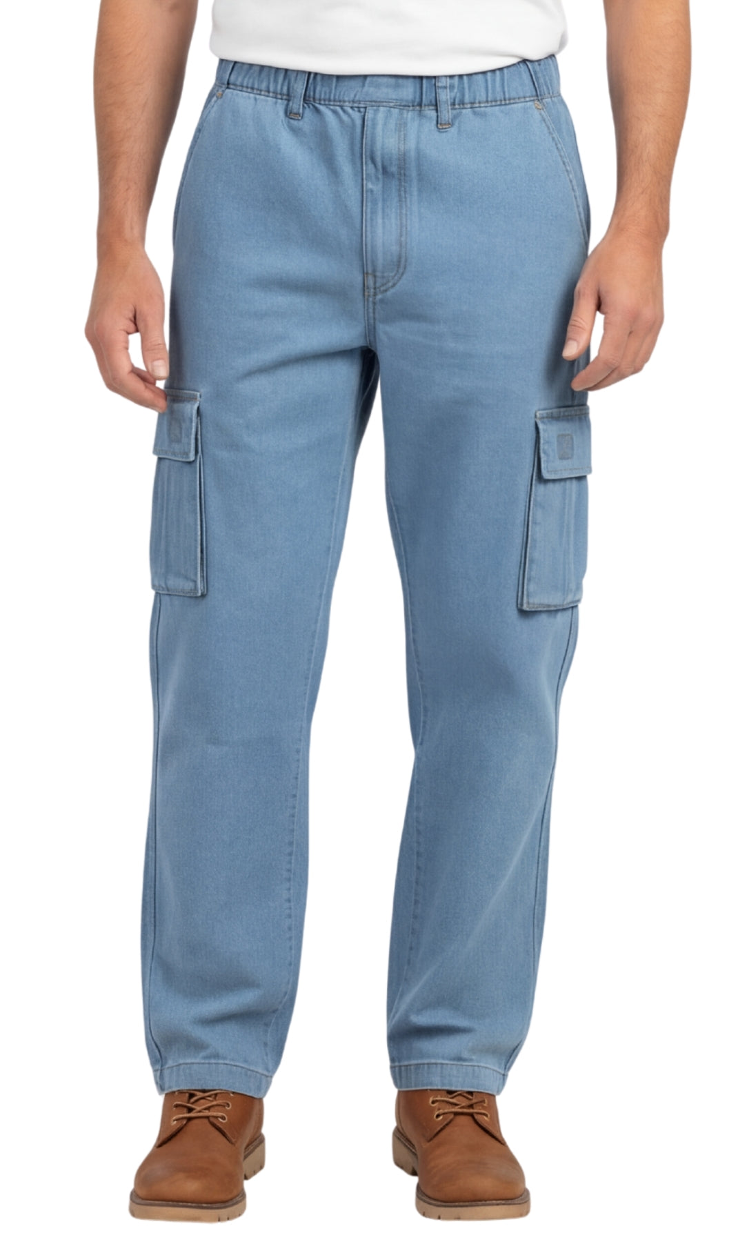 Pull-On Cargo Pocket Jeans