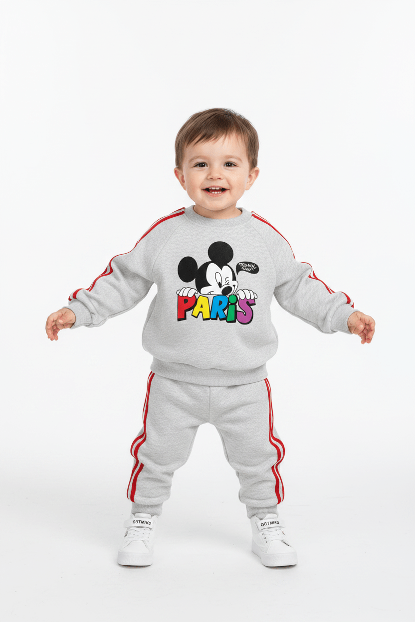 2026 Children cartoon character Side Stripe outfit Sets - Pendo Store
