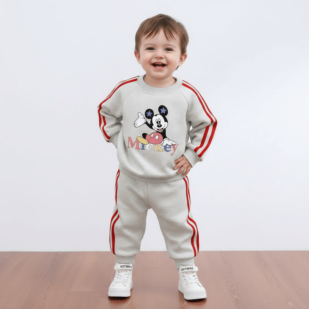 2026 Children cartoon character Side Stripe outfit Sets - Pendo Store