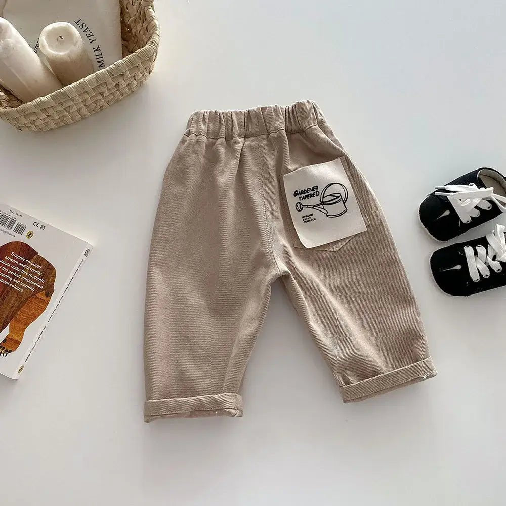 2026 Spring New 1-5Y Children Jeans Boys Denim Pants Mid Waist Girls Trousers Fashion Kids Plaid Pants - Pendo Store