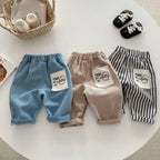 2026 Spring New 1-5Y Children Jeans Boys Denim Pants Mid Waist Girls Trousers Fashion Kids Plaid Pants - Pendo Store