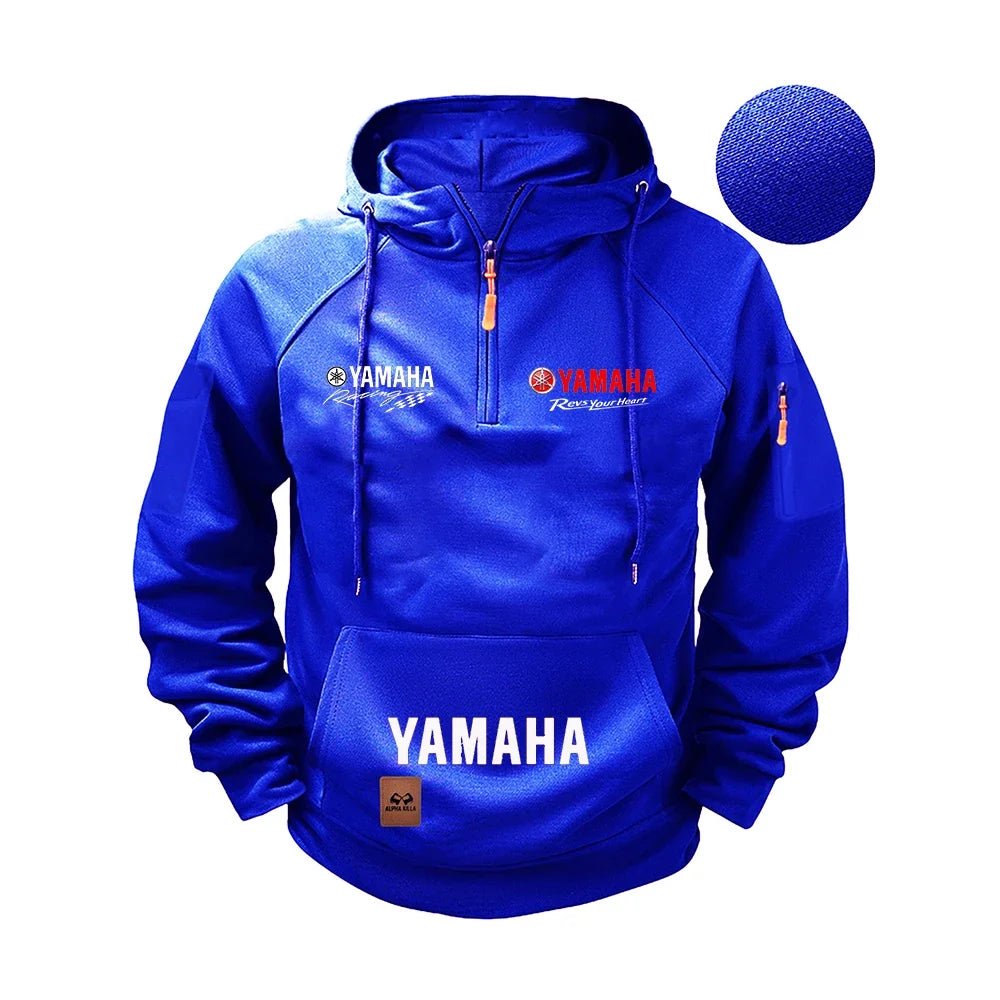 2026 Yamaha Autumn and Winter Vintage Heavy-Duty Men’s Fleece Hooded Sweater - Pendo Store