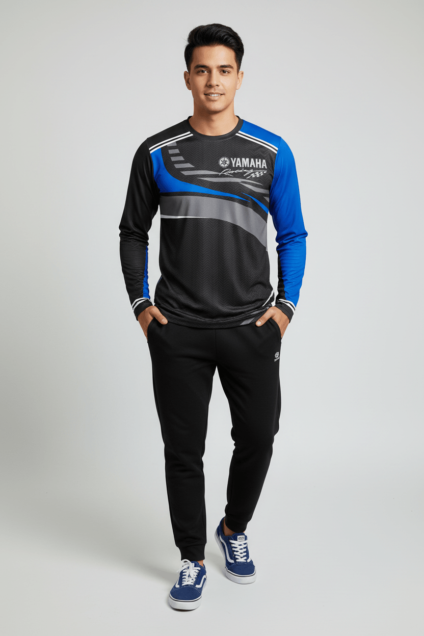 2026 Yamaha Design New Racing Cycling Suit - Men’s Off-Road Motorcycle Sports Fast Drying Long Sleeved Loose Jersey - Pendo Store