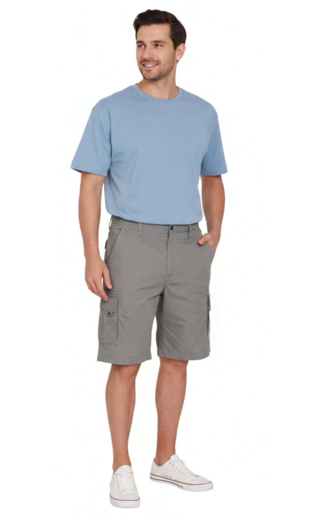 Elastic Waist Cargo Shorts