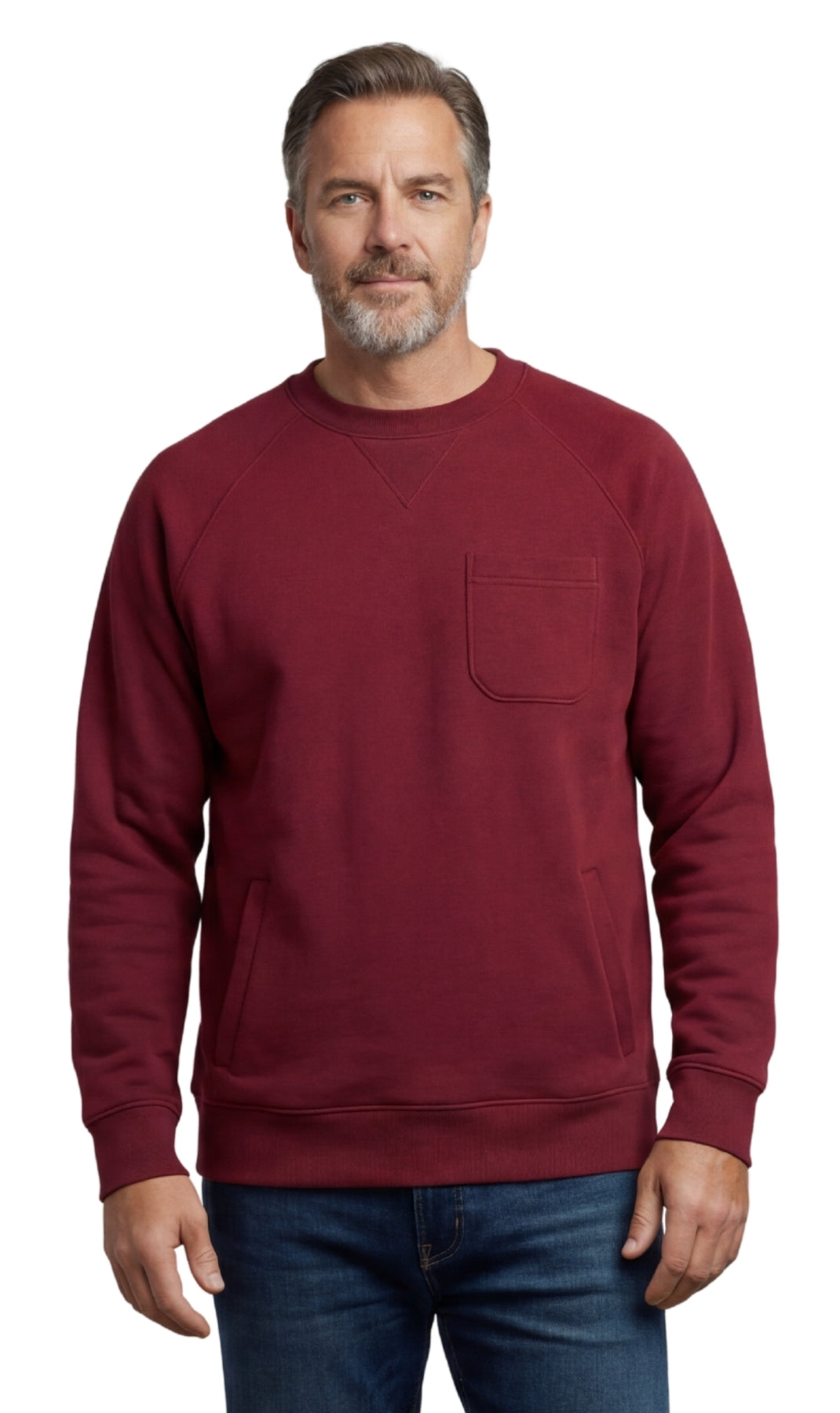 3-Pocket Raglan Fleece Sweatshirt
