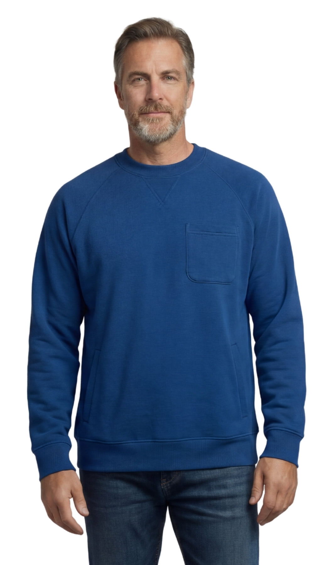 3-Pocket Raglan Fleece Sweatshirt