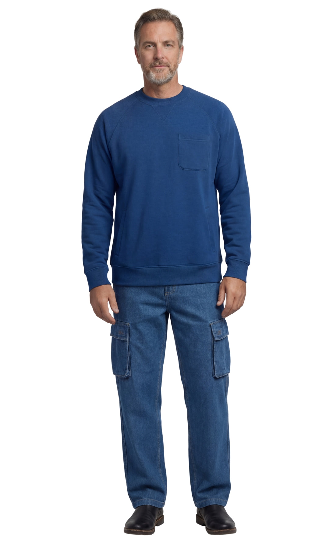 3-Pocket Raglan Fleece Sweatshirt